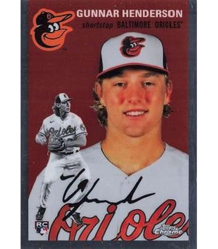 2023 Bowman Chrome Gunnar Henderson RC Auto Gold Refractor #/50
